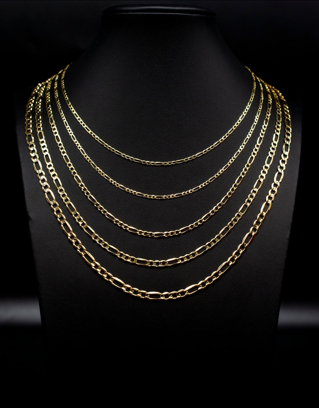 14 Figaro Solid Gold Chain
