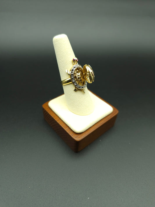 Discover the charm of this 14K Solid Gold Tortoise Ring with a hidden baby turtle under the shell. A unique and meaningful accessory. Shop now at Ken’s Virtual Store Jewelry!

