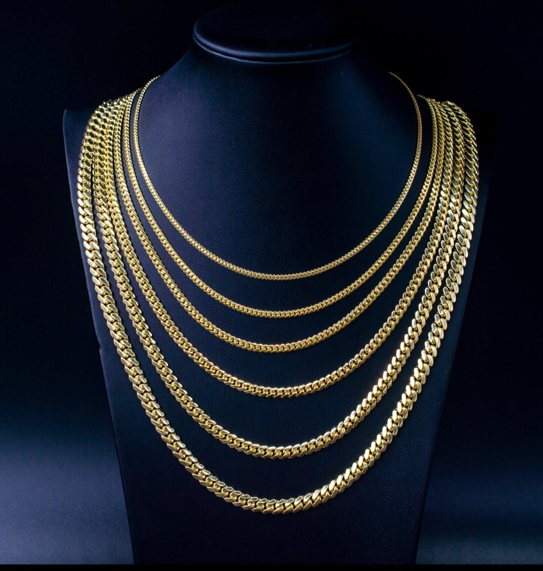 14k Solid Gold Cuban Chain